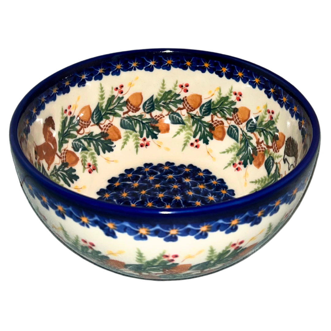 kalich polish pottery 20 oz pitcher 446 fox & acorns - Polish